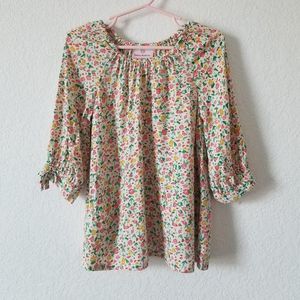 Hanna Andersson Girl Floral Blouse size US 5 ~ 110cm